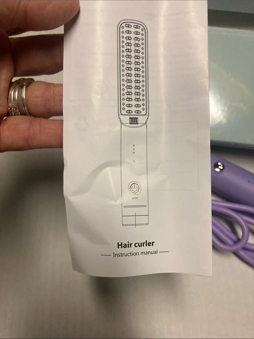 Xuanze Purple Heated Hair Straightening Brush for Women